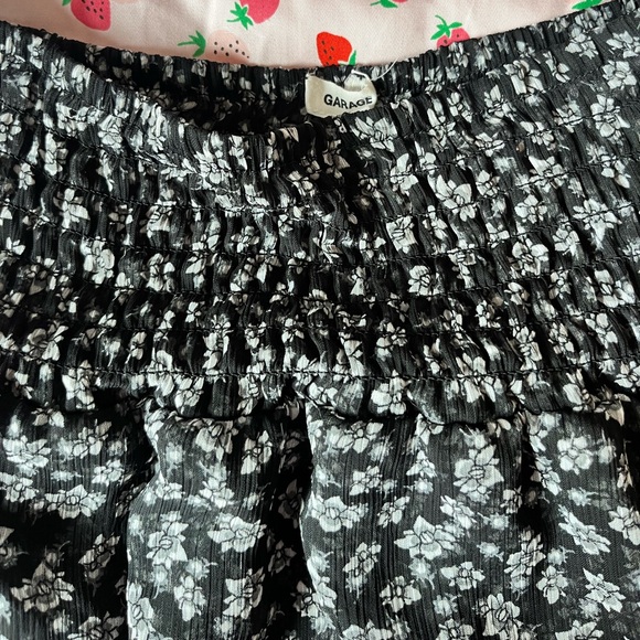 Garage XS Black Floral Ruffle Tiered Skirt - Picture 7 of 7